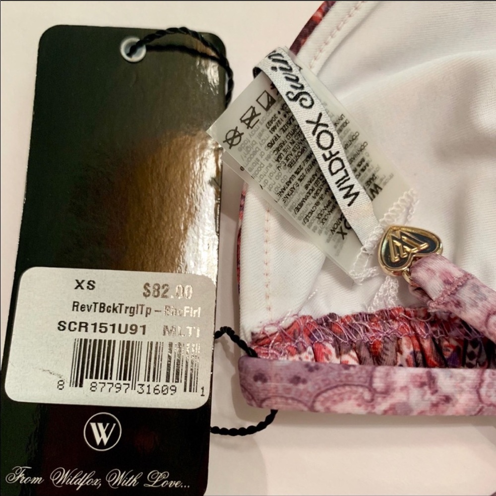 NWT Wildfox Boho Floral String Bikini Top - Picture 6 of 9